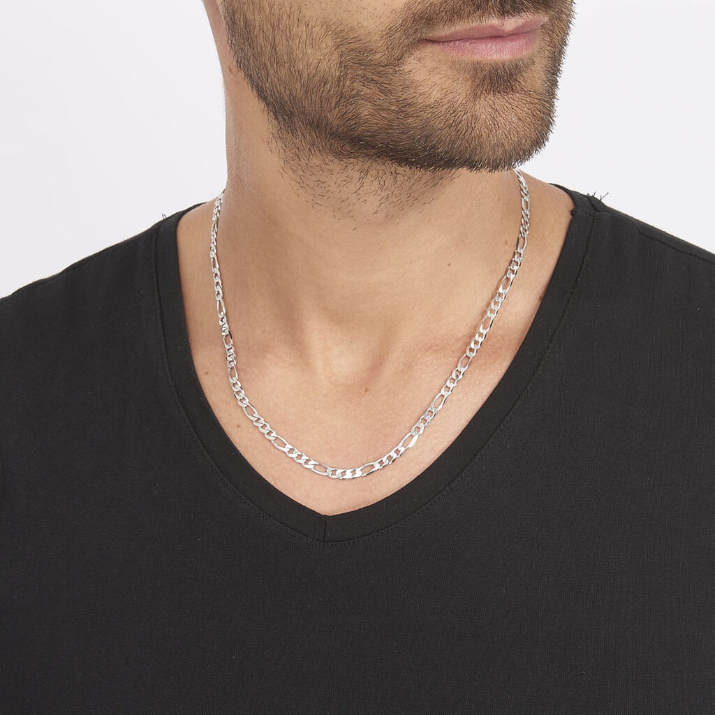 Chaîne Vivian Alternee 1/3 Argent Blanc - Chaines Homme | Histoire d’Or