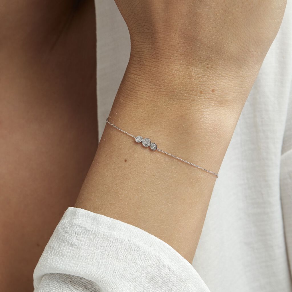 Bracelet Or Blanc Abital Diamants - Bracelets Femme | Histoire d’Or