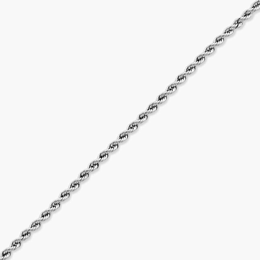 Bracelet Cordelia Maille Corde Or Blanc - Bracelets cha&icirc;ne Femme | Histoire d&rsquo;Or