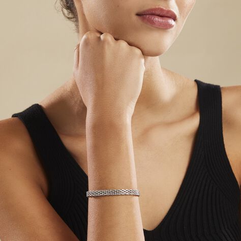 Bracelet Metropolitan Maille Fantaisie Acier Blanc - Bracelets fantaisie Femme | Histoire d’Or
