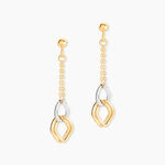 Boucles D'oreilles Pendantes Louisa Or Bicolore - Boucles d'oreilles pendantes Femme | Histoire d&rsquo;Or