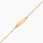 Bracelet Identit&eacute;e Eowyn Argent Dor&eacute; A L'Or 750/1000 - Gourmettes Femme | Histoire d&rsquo;Or