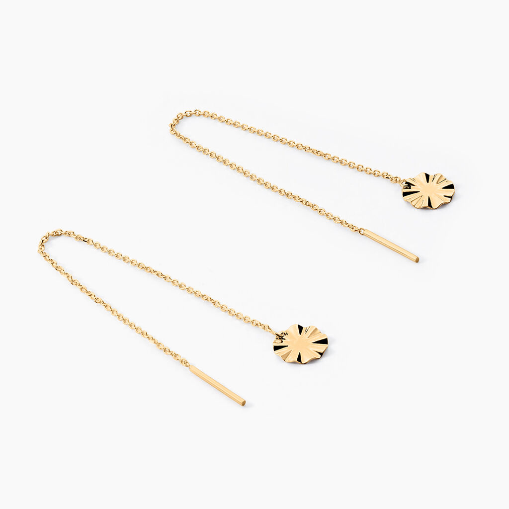 Boucles D'oreilles Pendantes Eclats Solaires Or Jaune - Boucles d'oreilles pendantes Femme | Histoire d’Or
