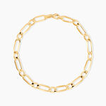 Bracelet Ophelio Maille Alternee 1/1 Or Jaune - Bracelets cha&icirc;ne Homme | Histoire d&rsquo;Or