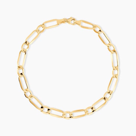 Bracelet Ophelio Maille Alternee 1/1 Or Jaune - Bracelets cha&icirc;ne Homme | Histoire d&rsquo;Or
