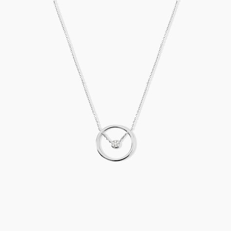 Collier Natalane Or Blanc Diamant - Colliers Femme | Histoire d&rsquo;Or