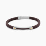 Bracelet Cuir De Vache Marron - Bracelets Cuir Homme | Histoire d&rsquo;Or