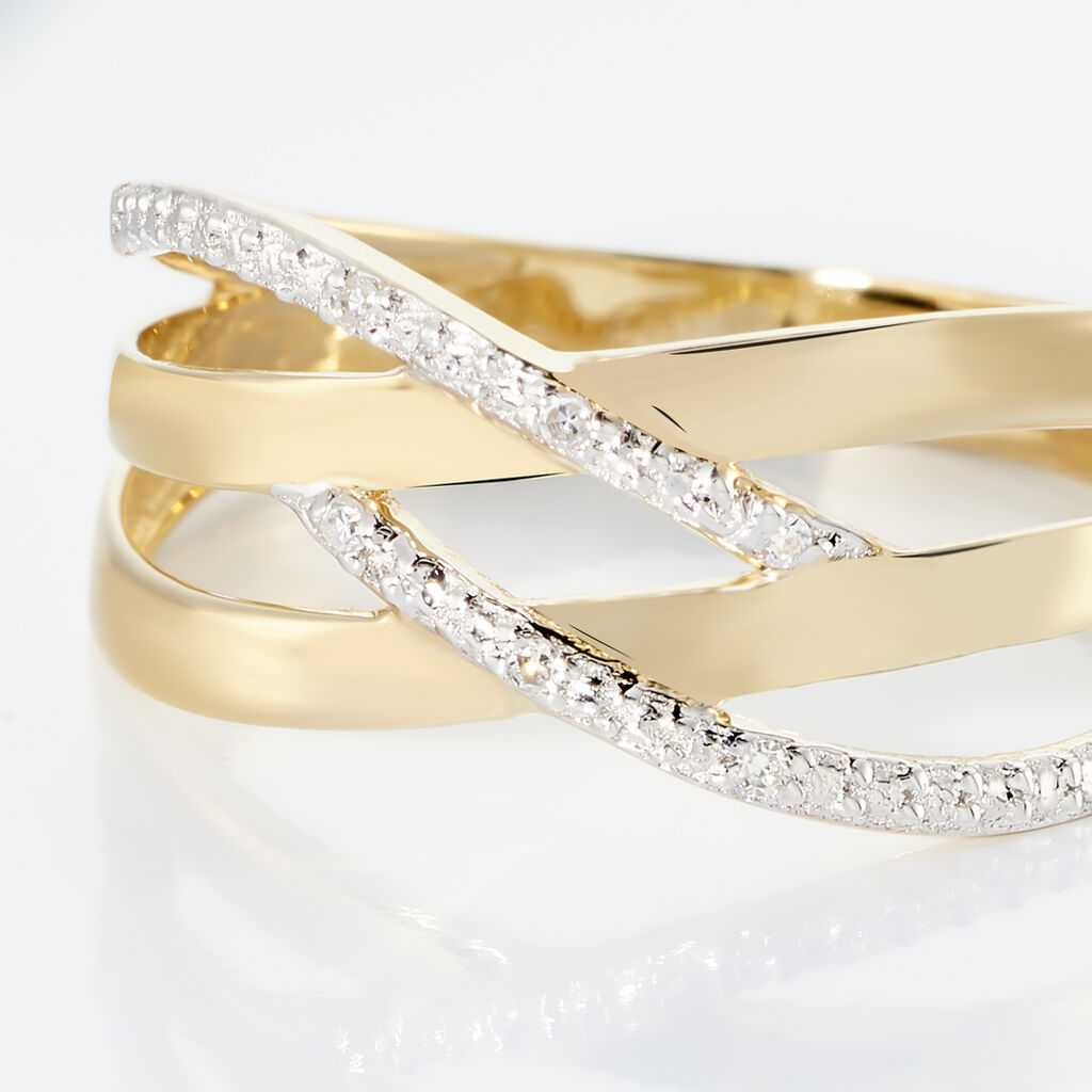 Bague Joassine Or Jaune Diamant - Bagues avec pierre Femme | Histoire d’Or
