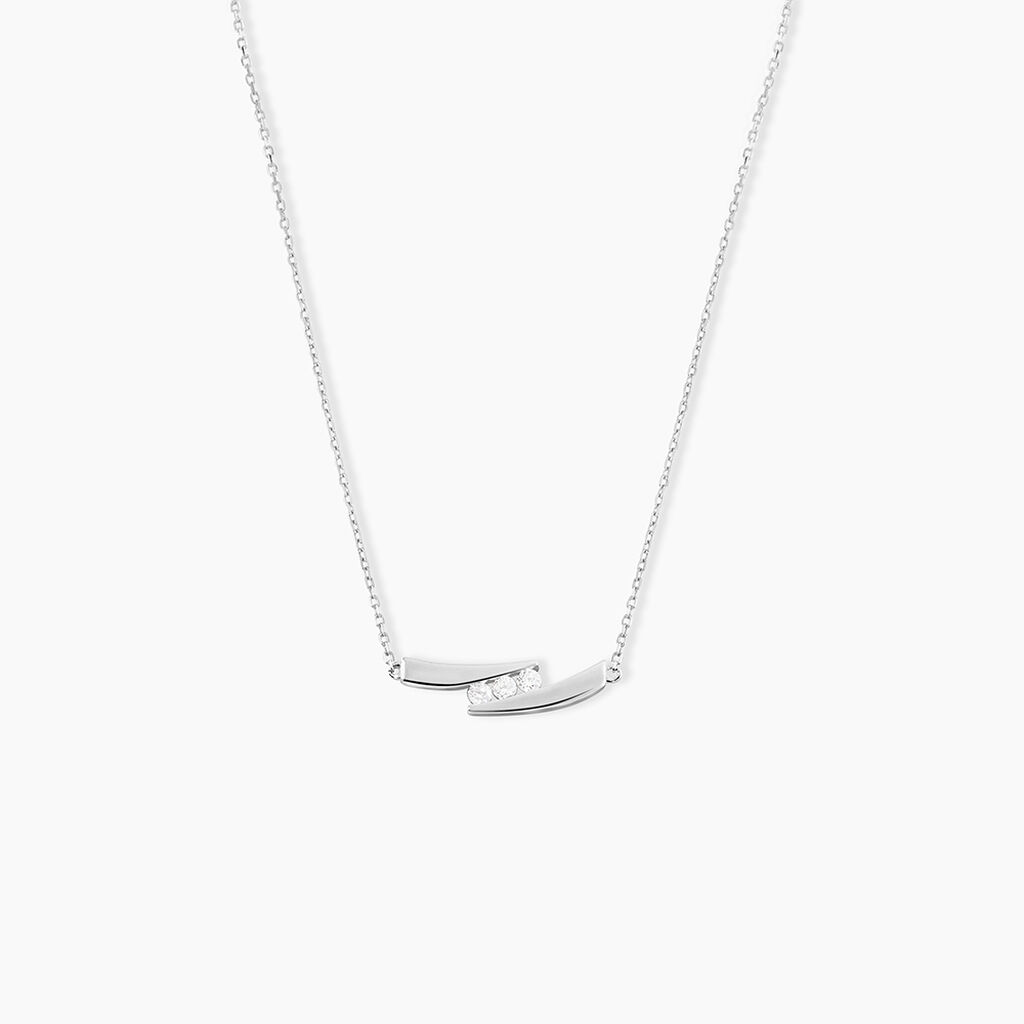 Collier Galya Or Blanc Diamant - Colliers Femme | Histoire d&rsquo;Or