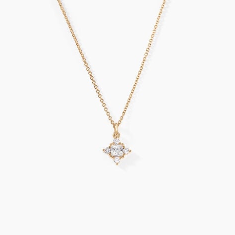 Collier Doline Plaqu&eacute; Or Dor&eacute; Oxyde De Zirconium - Colliers Femme | Histoire d&rsquo;Or