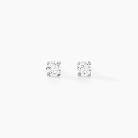 Boucles D'oreilles Puces Aphrodite Or Blanc Diamant - Clous d'oreilles Famille | Histoire d’Or
