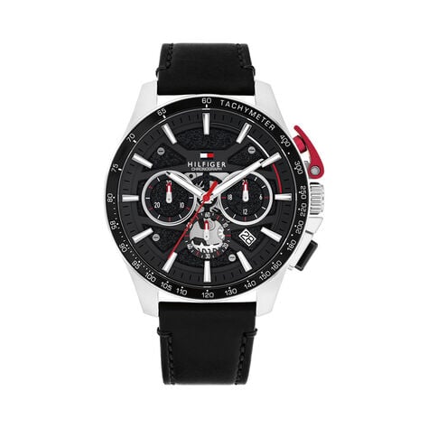 Montre Tommy Hilfiger Bank Noir - Montres Homme | Histoire d&rsquo;Or