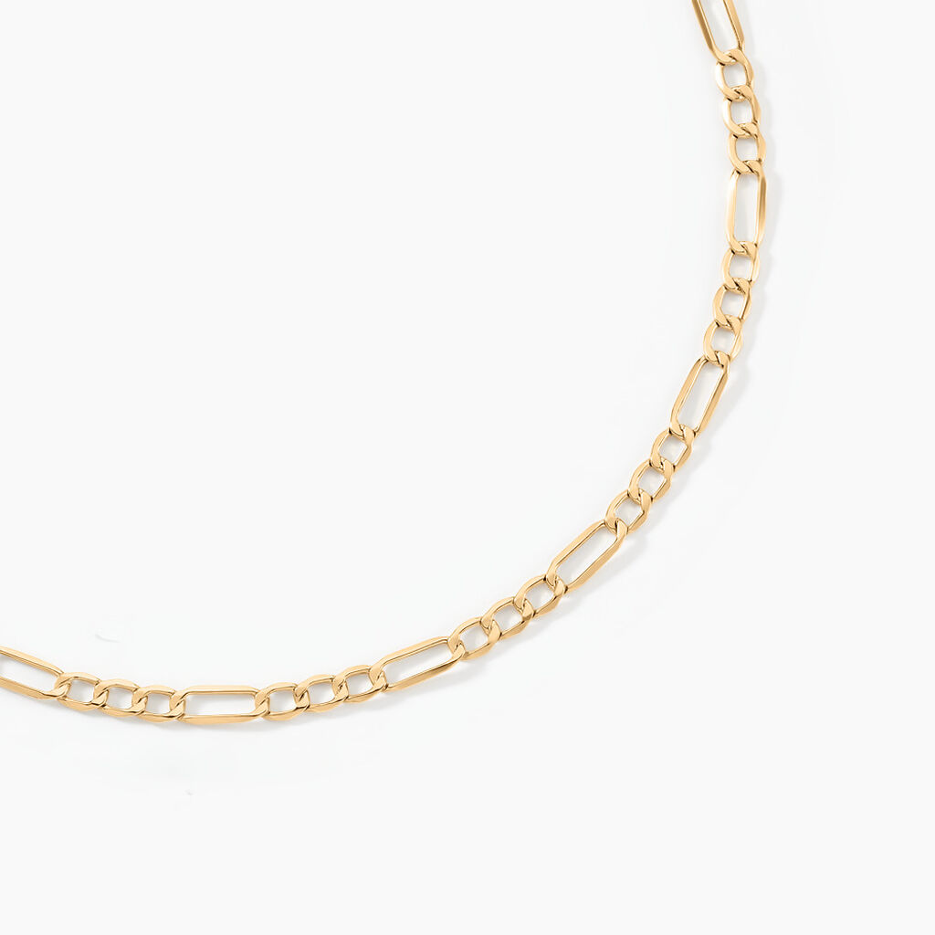 Collier Or Jaune Cameo Maille Alternée 1/3 - Chaines Homme | Histoire d’Or