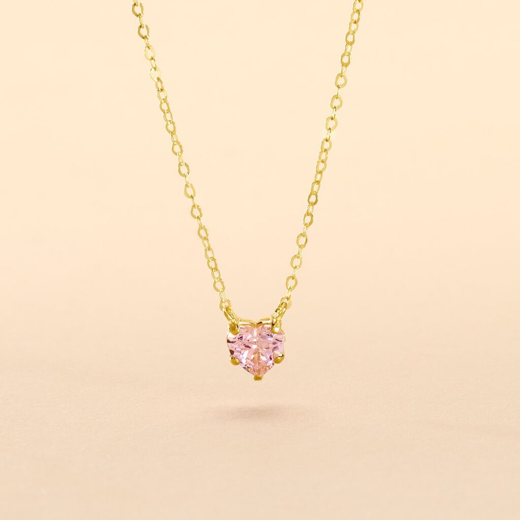 Collier Or Jaune Avaya Oxyde De Zirconium - Colliers Enfant | Histoire d&rsquo;Or