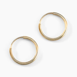 Créoles Dominae Or Jaune - Boucles d'oreilles créoles Femme | Histoire d’Or