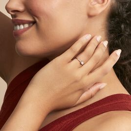 Bague Sandrine Or Blanc Diamant - Bagues avec pierre Femme | Histoire d’Or