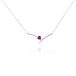 Collier Renaldine Or Blanc Rubis - Colliers Femme | Histoire d&rsquo;Or