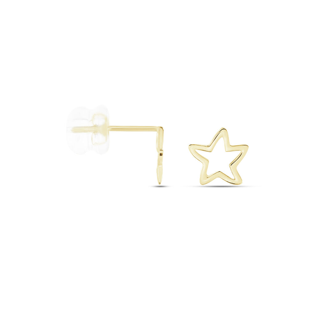 Boucles D'oreilles Puces Alphonsine Etoile De Mer Or Jaune - Clous d'oreilles Femme | Histoire d’Or