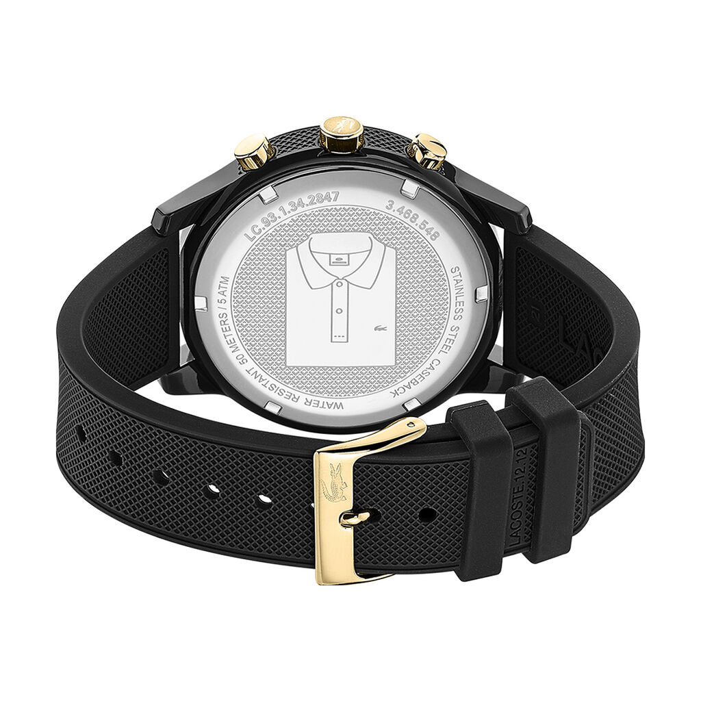 Montre Lacoste 12.12 Noir - Montres Homme | Histoire d’Or