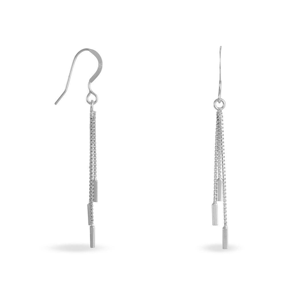 Boucles D'oreilles Pendantes Ginevra Argent Blanc - Boucles d'oreilles fantaisie Femme | Histoire d’Or