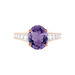 Bague Marie-camille Or Rose Amethyste Et Oxyde De Zirconium - Bagues solitaires Femme | Histoire d’Or