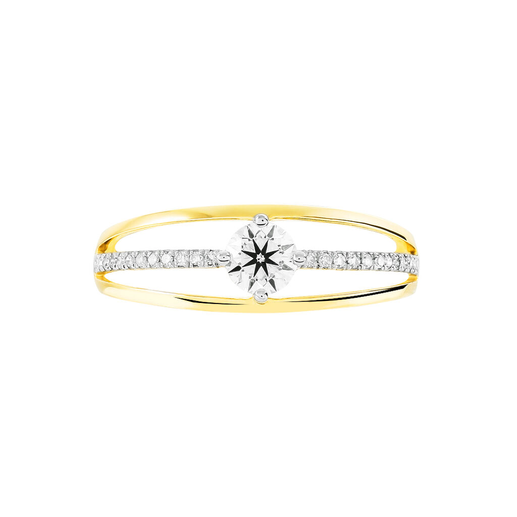 Bague Solitaire Anouska Or Jaune Diamant - Bagues solitaires Femme | Histoire d’Or