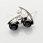 Bijoux D'oreilles Cleya Argent Blanc C&eacute;ramique - Boucles d'oreilles fantaisie Femme | Histoire d&rsquo;Or