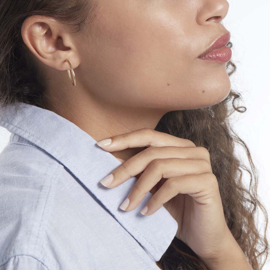 Créoles Merraine Or Jaune - Boucles d'oreilles créoles Femme | Histoire d’Or