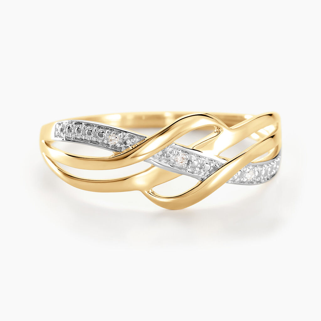 Bague Assa Or Jaune Diamants - Bagues avec pierre Femme | Histoire d’Or