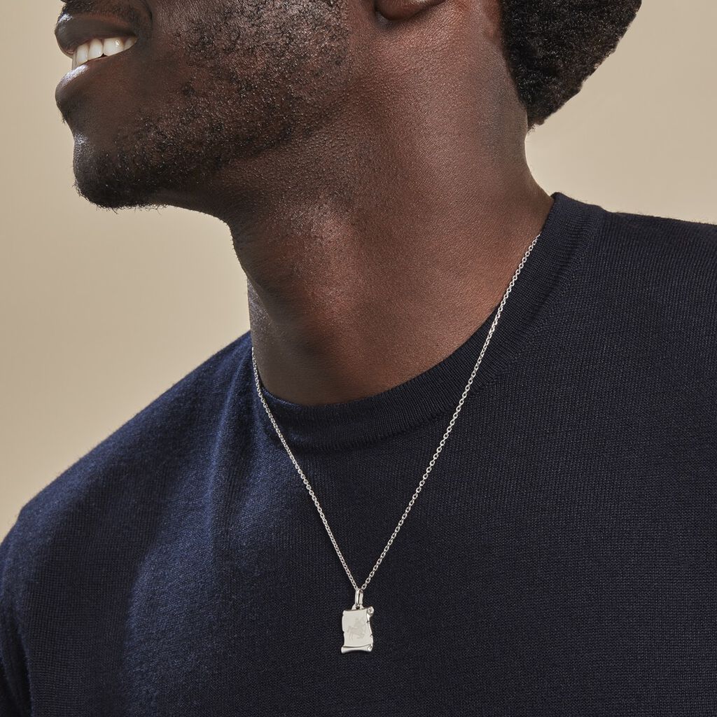 Pendentif Zodiaque Parchemin Argent Blanc - Pendentifs Zodiaque Famille | Histoire d’Or