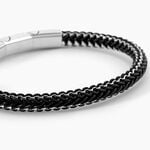 Bracelet Cuir De Vache Noir - Bracelets Tress&eacute;s Homme | Histoire d&rsquo;Or