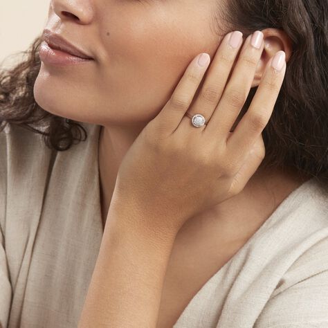 Bague Soleil D'hiver Or Blanc Diamant Divers - Bagues avec pierre Femme | Histoire d’Or