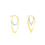 Cr&eacute;oles Aubrey Or Bicolore - Boucles d'oreilles cr&eacute;oles Femme | Histoire d&rsquo;Or