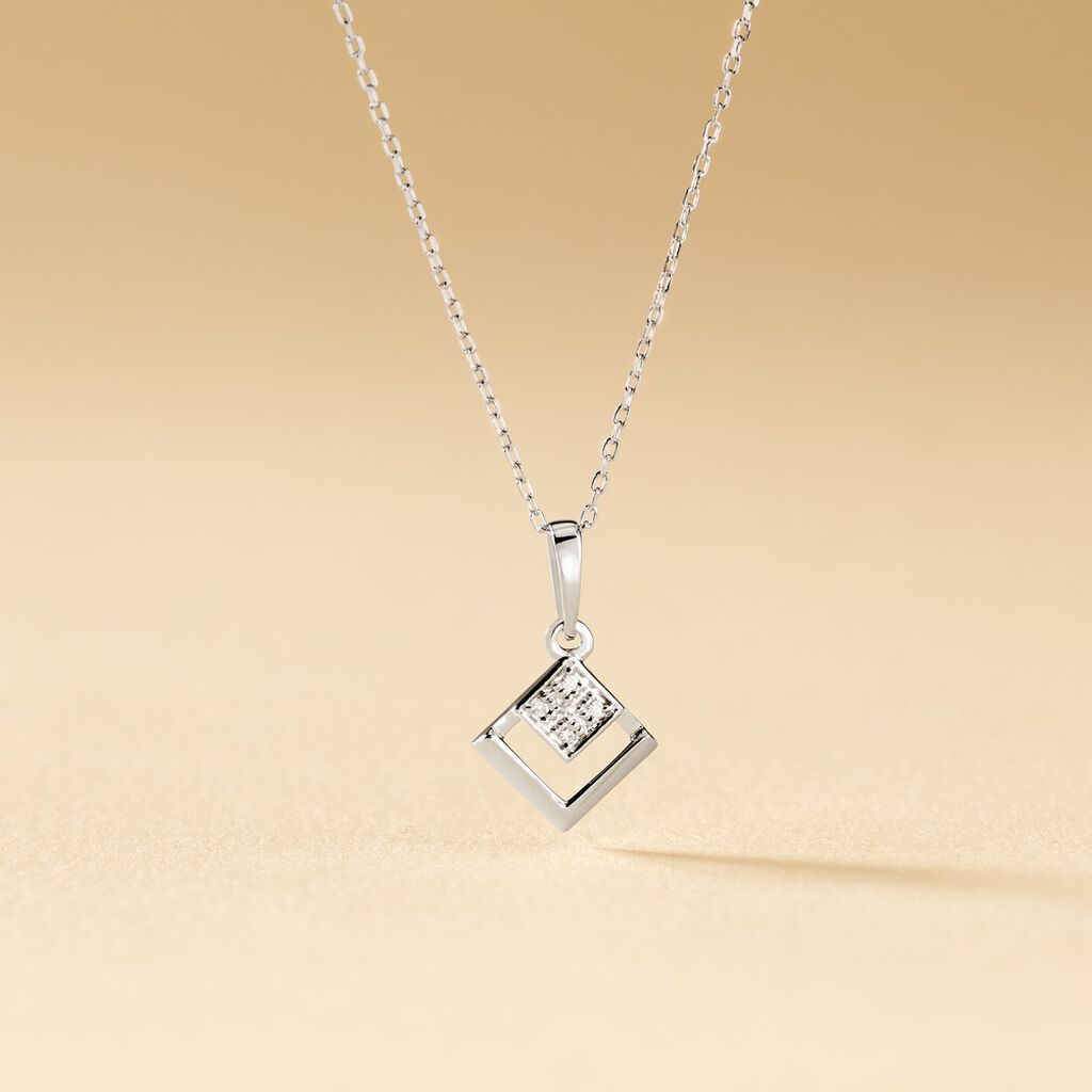Collier Liana Or Blanc Diamant - Colliers Femme | Histoire d&rsquo;Or