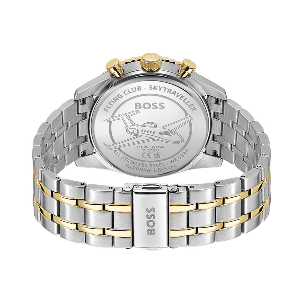 Montre Hugo Boss Skytraveller Pro Argent&eacute; - Montres Homme | Histoire d&rsquo;Or