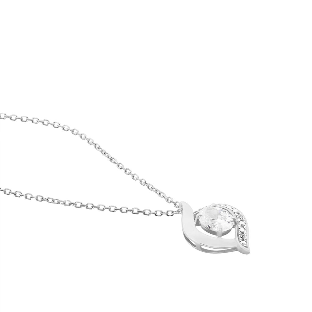 Collier Or Blanc Lydia Oxydes De Zirconium - Colliers Femme | Histoire d’Or
