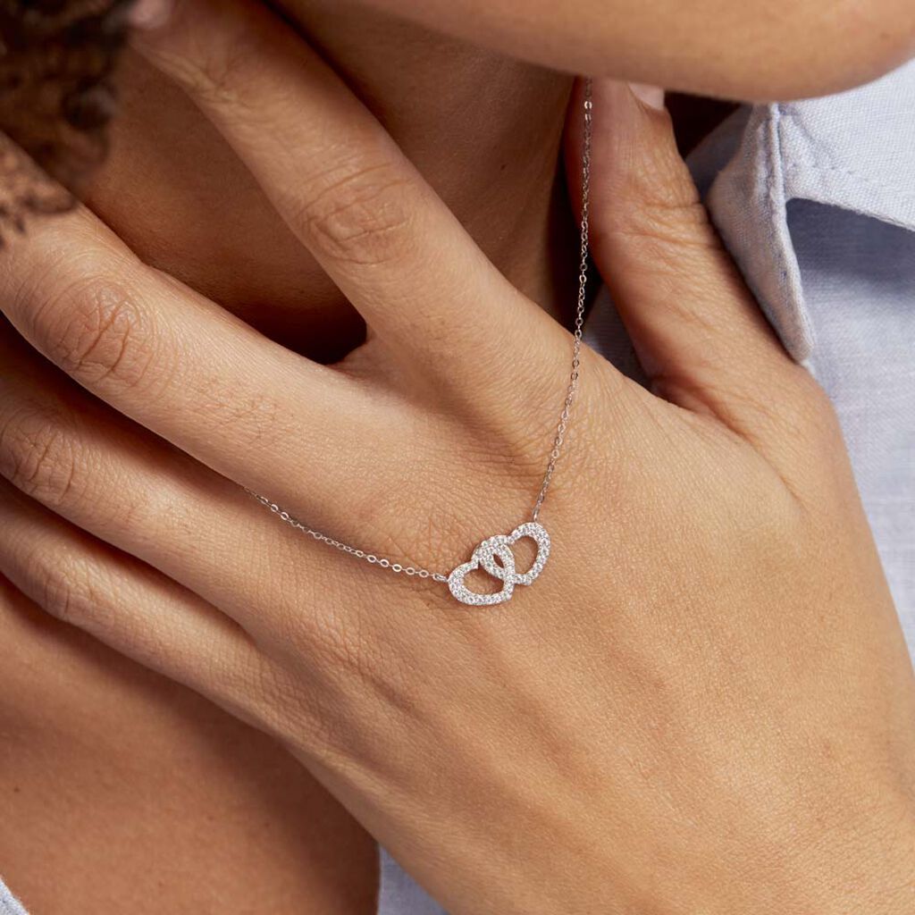 Collier Or Blanc Raoula Oxydes De Zirconium - Colliers Femme | Histoire d’Or