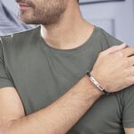 Bracelet Oscar Acier Blanc - Bracelets Homme | Histoire d&rsquo;Or