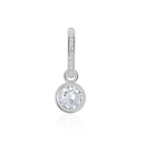 Cr&eacute;ole Unitaire Ancelin Rondes Argent Blanc Oxyde De Zirconium - Boucles d'oreilles cr&eacute;oles Femme | Histoire d&rsquo;Or