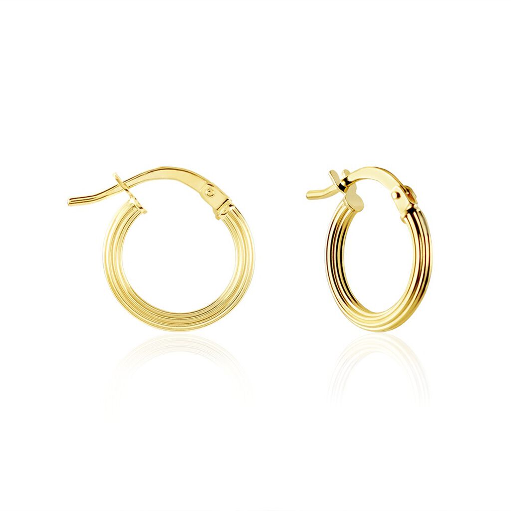 Creoles Or Jaune Miempie - Boucles d'oreilles cr&eacute;oles Femme | Histoire d&rsquo;Or