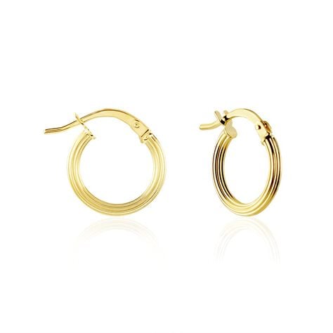 Creoles Or Jaune Miempie - Boucles d'oreilles cr&eacute;oles Femme | Histoire d&rsquo;Or