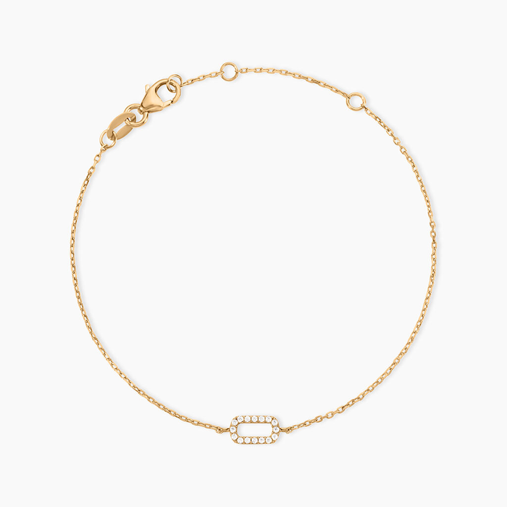 Bracelet Lueur Plaqu&eacute; Or Jaune Oxyde De Zirconium - Bracelets Femme | Histoire d&rsquo;Or