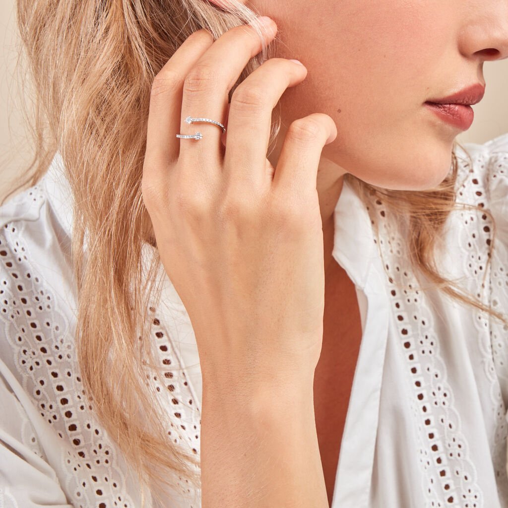 Bague Orpheus Or Blanc Diamant Synthétique - Bagues avec pierre Femme | Histoire d’Or
