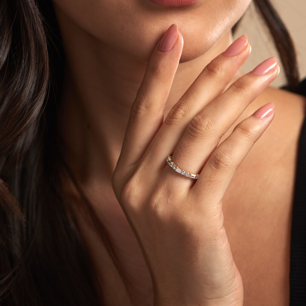 Bague Ammon Or Jaune Oxyde De Zirconium - Bagues avec pierre Femme | Histoire d’Or