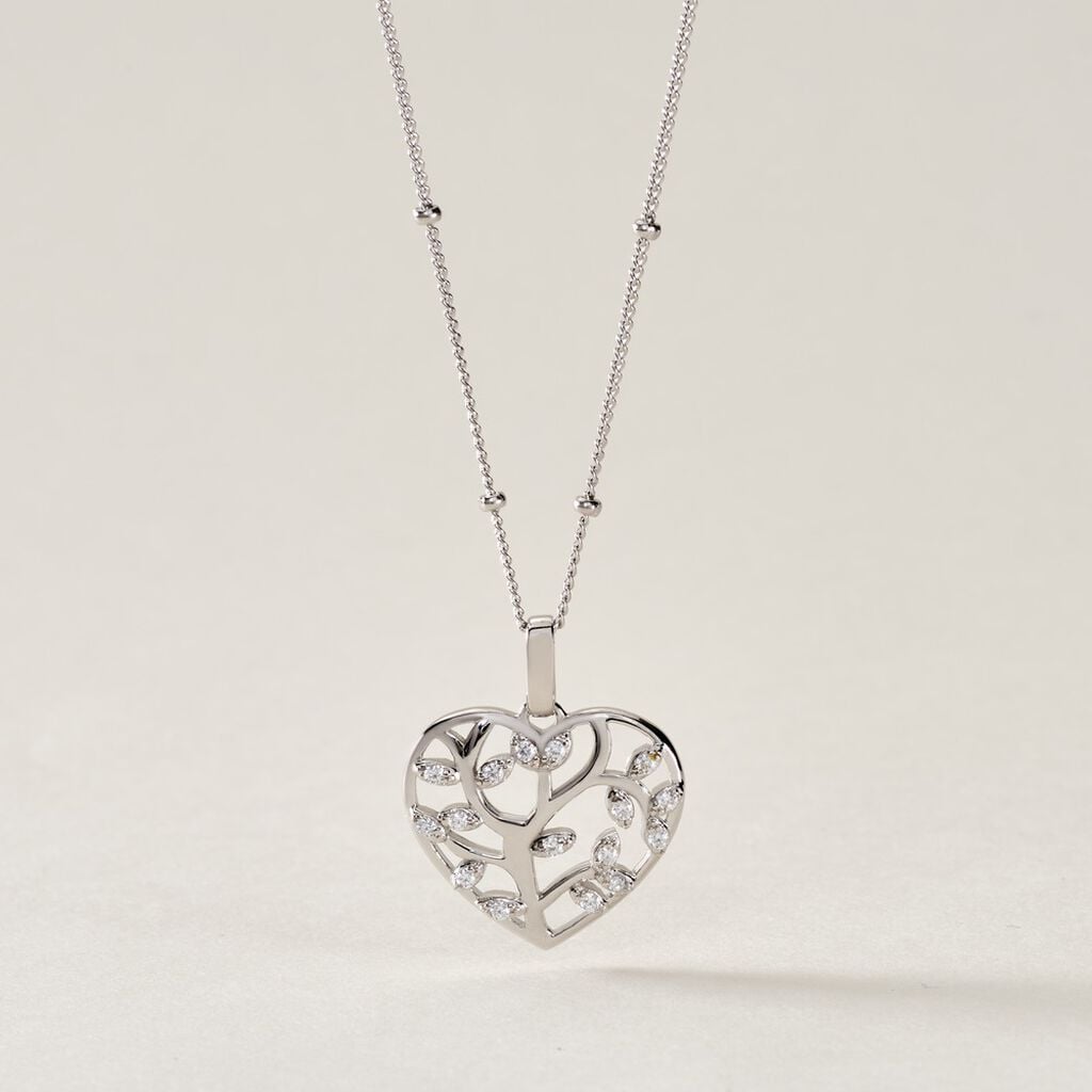 Collier Argent Rechef Oxydes De Zirconium - Colliers fantaisie Femme | Histoire d&rsquo;Or