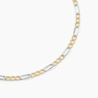 Chaîne Cameo Maille Alternee 1/3 Or Bicolore