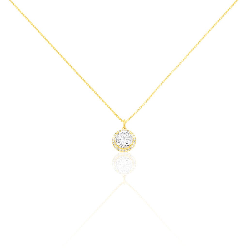 Collier Adil Or Jaune Oxyde De Zirconium