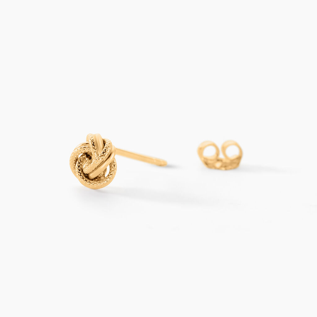 Boucles D'oreilles Puces Nils Or Jaune - Clous d'oreilles Femme | Histoire d’Or
