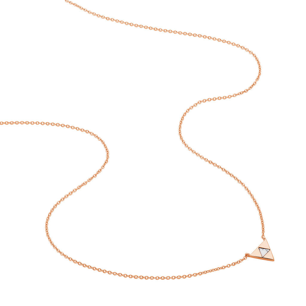 Collier Tallulah Argent Rose Pierre De Synthese - Colliers fantaisie Femme | Histoire d’Or