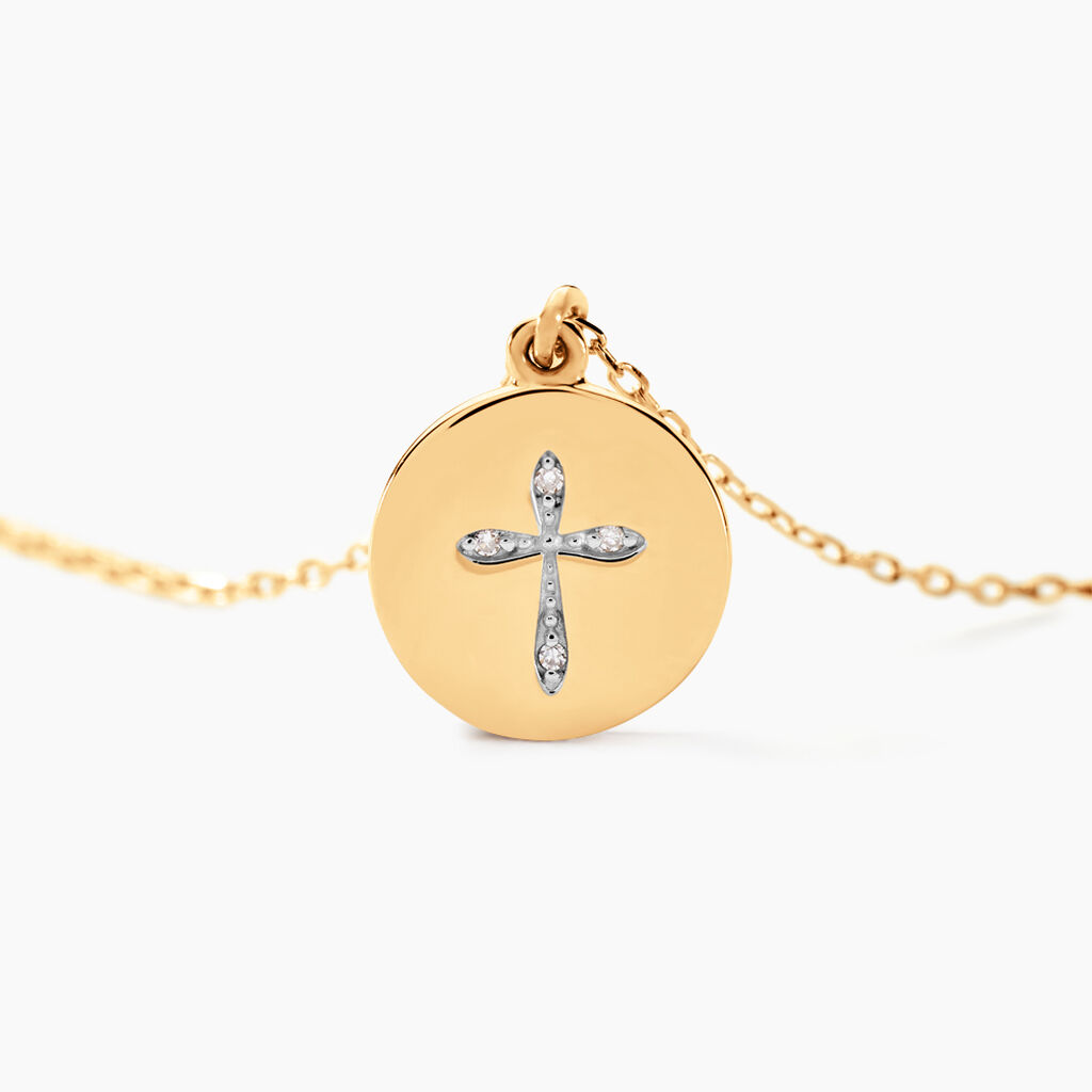 Collier Kristian Or Jaune Diamant - Colliers Femme | Histoire d’Or